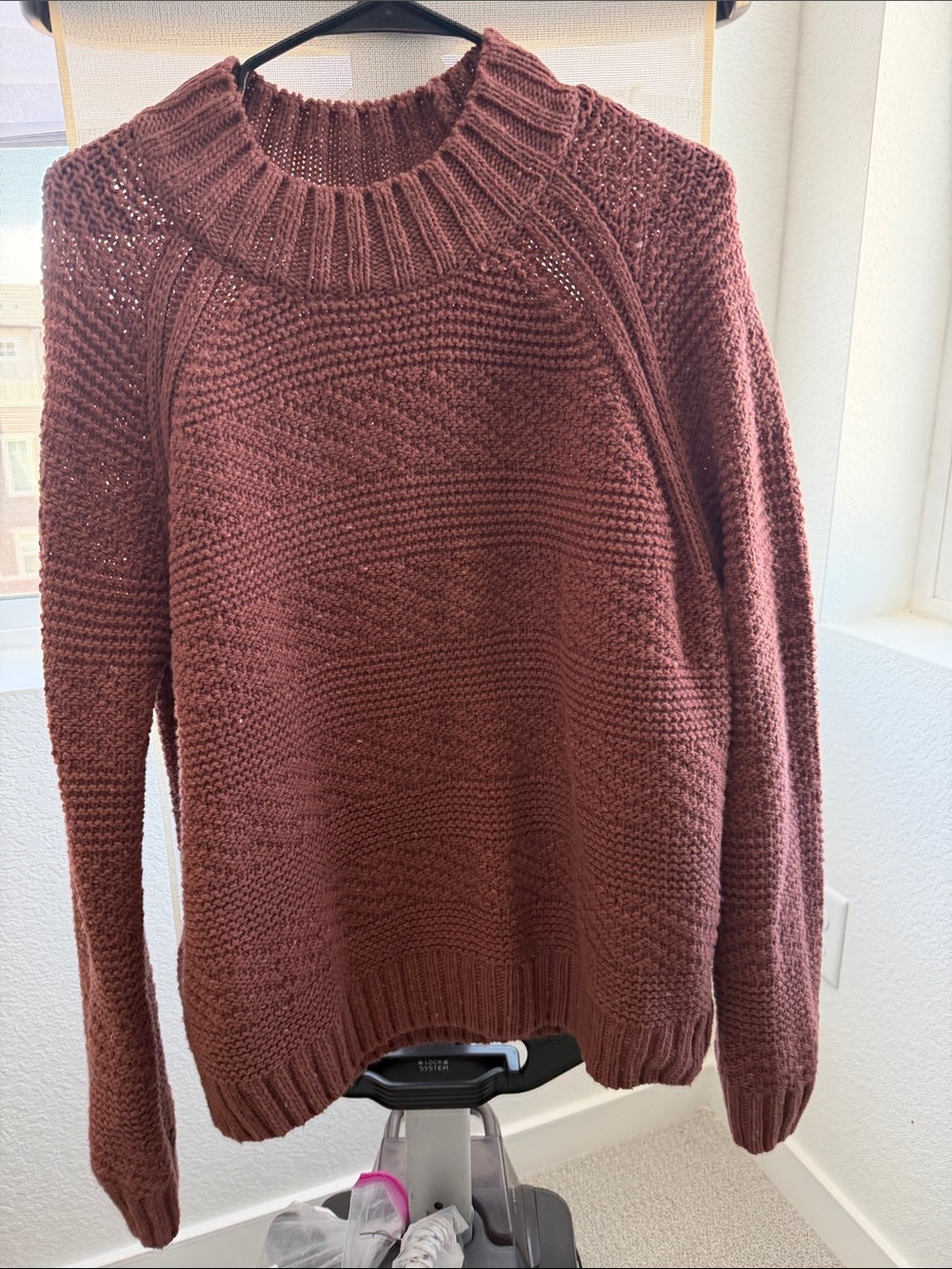 Prana Chunky Crewneck Sweater in Dusty Rose